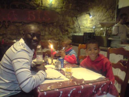 au  resto  avec  mon  pere